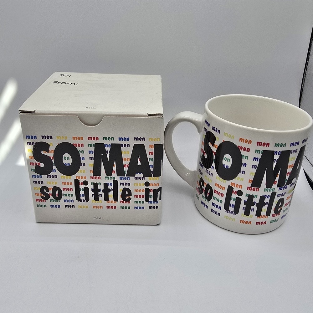 Vtg Recycled Paper Greetings So Many Men So Little Intelligence Coffee Mug